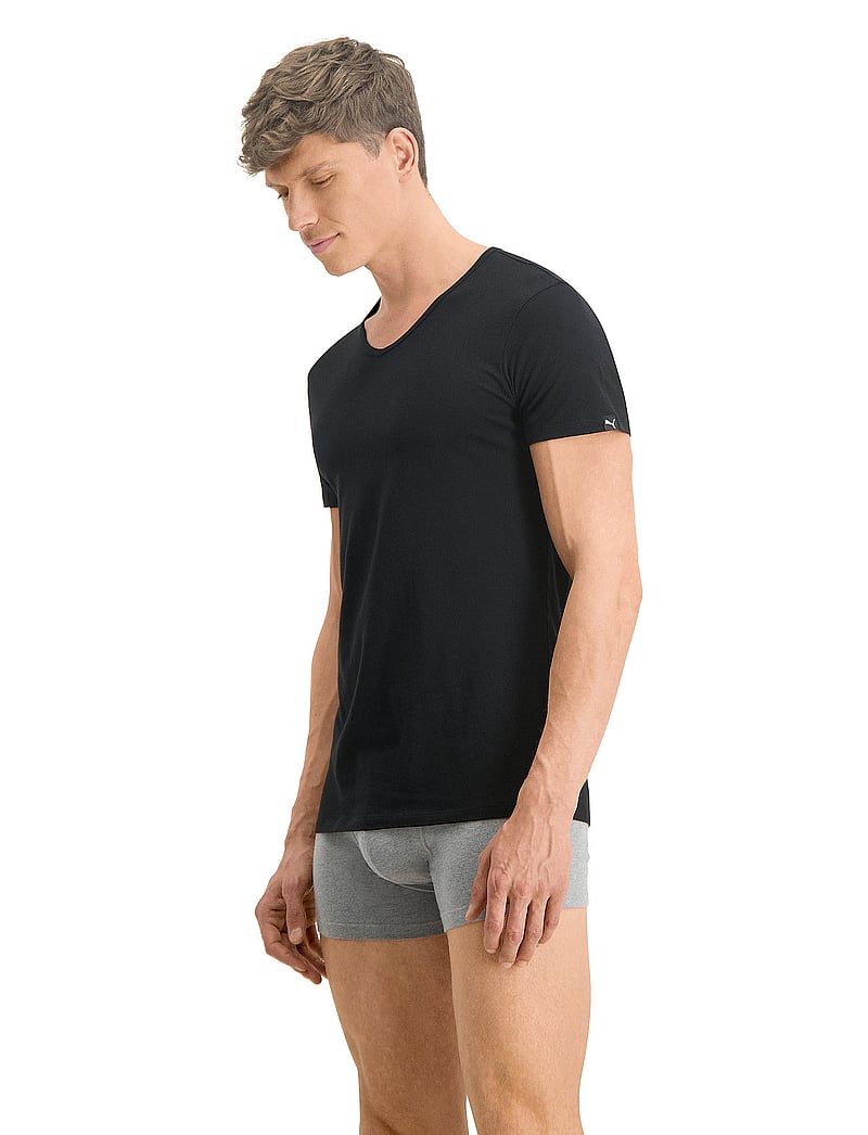 PUMA - PUMA BASIC 2P CREW TEE - t-shirts - black - 5