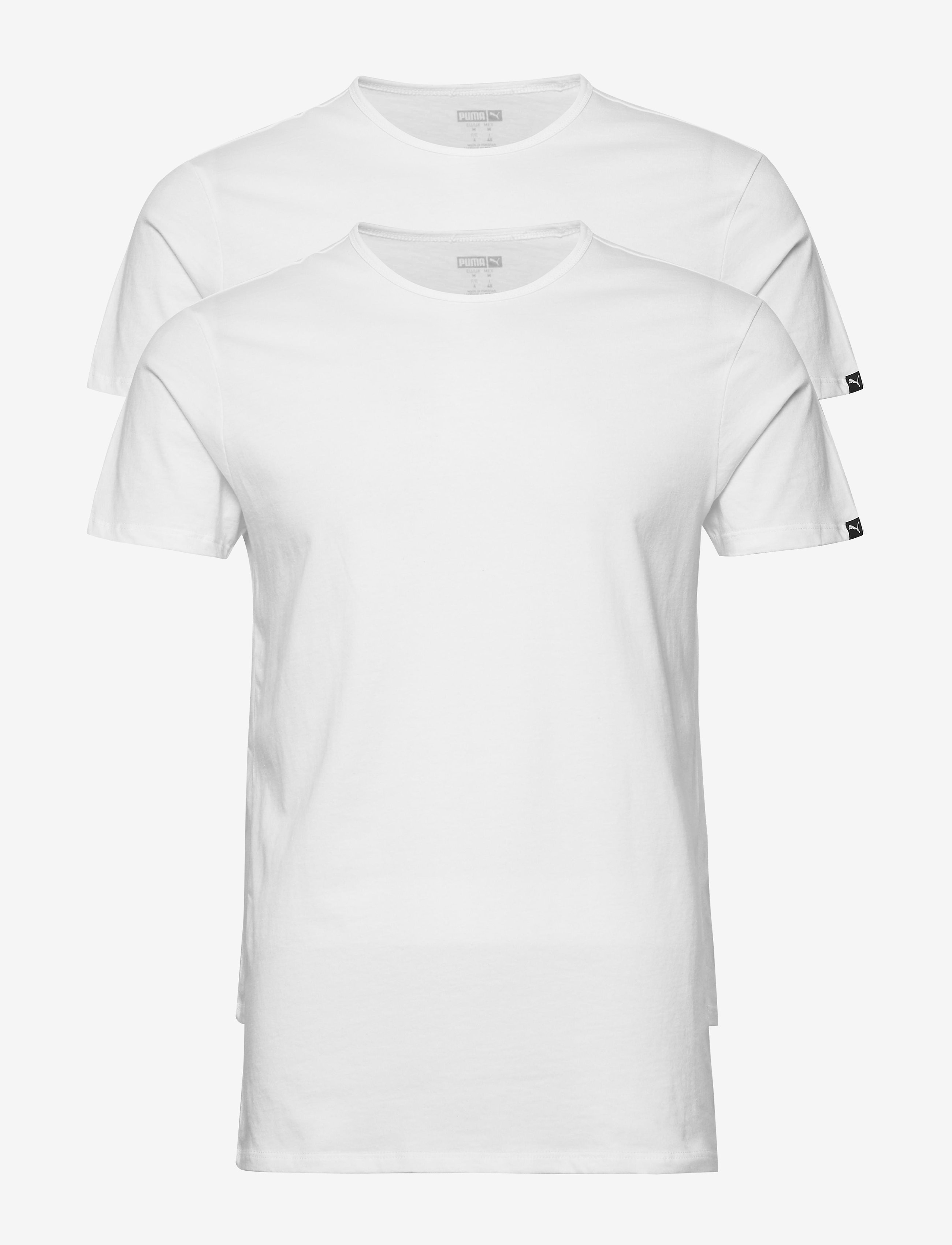 PUMA PUMA BASIC 2P CREW TEE - Kläder - WHITE / white