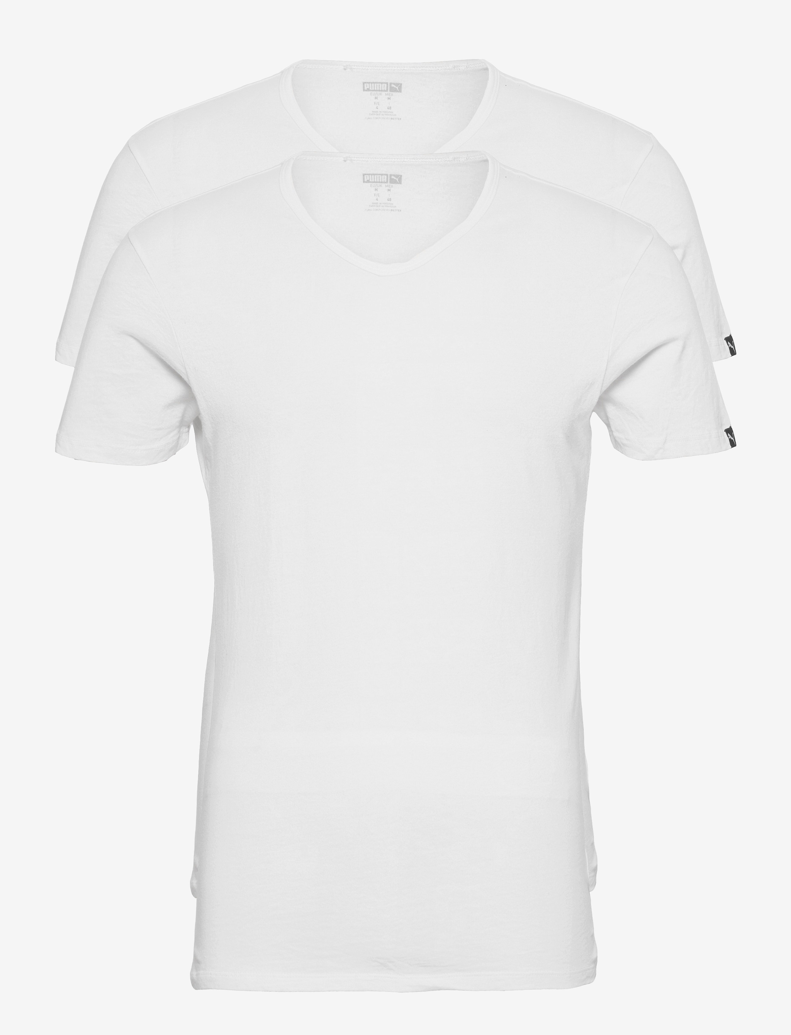 PUMA BASIC 2P V-NECK TEE - WHITE