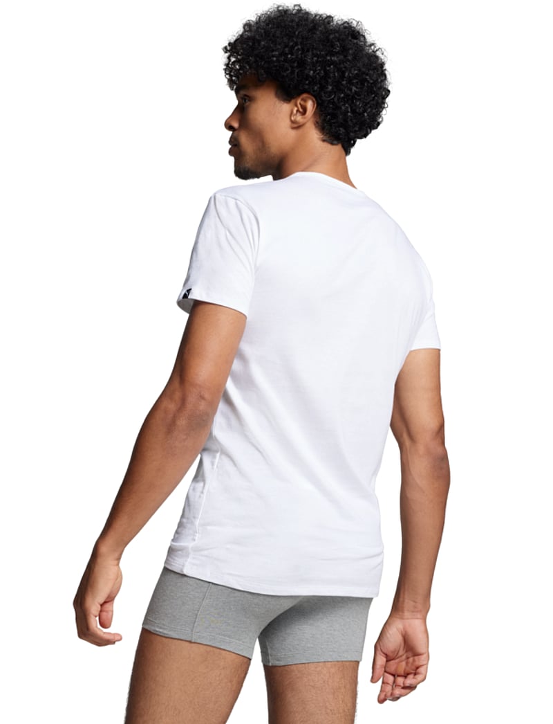 PUMA - PUMA BASIC 2P V-NECK TEE - topi un t-krekli - white - 2