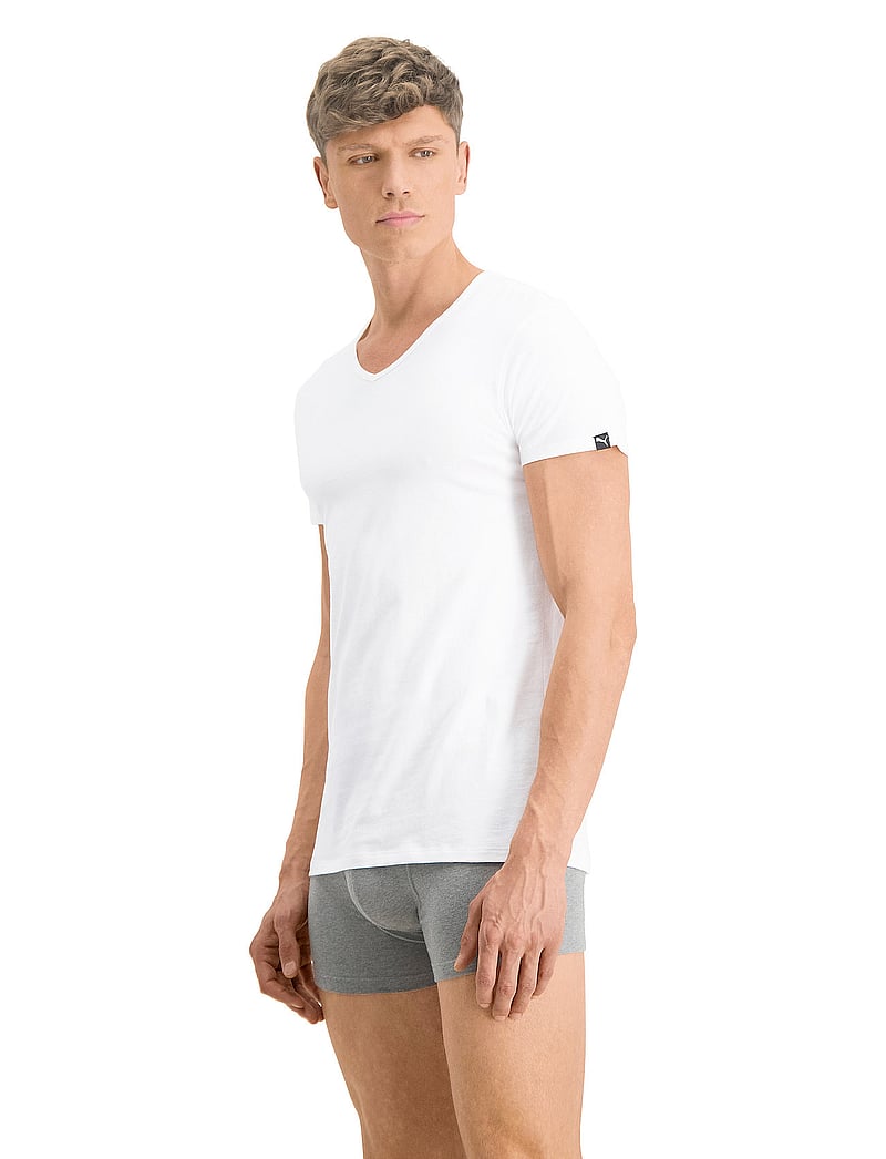 PUMA - PUMA BASIC 2P V-NECK TEE - topi un t-krekli - white - 3