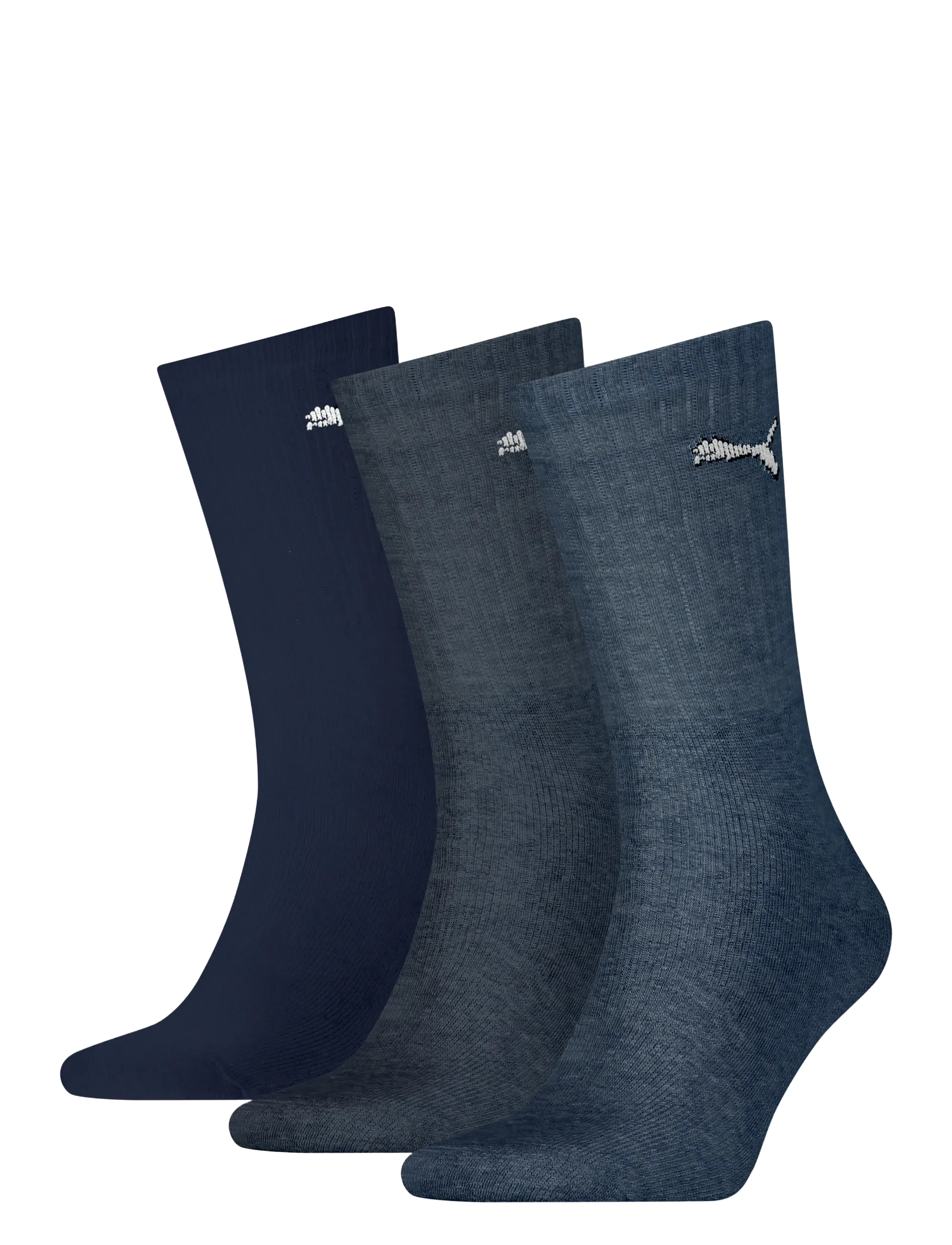 PUMA Puma Unisex Light Crew Sock 3P, 43-46, Navy, Sokker > Almindelige Sokker, Dame