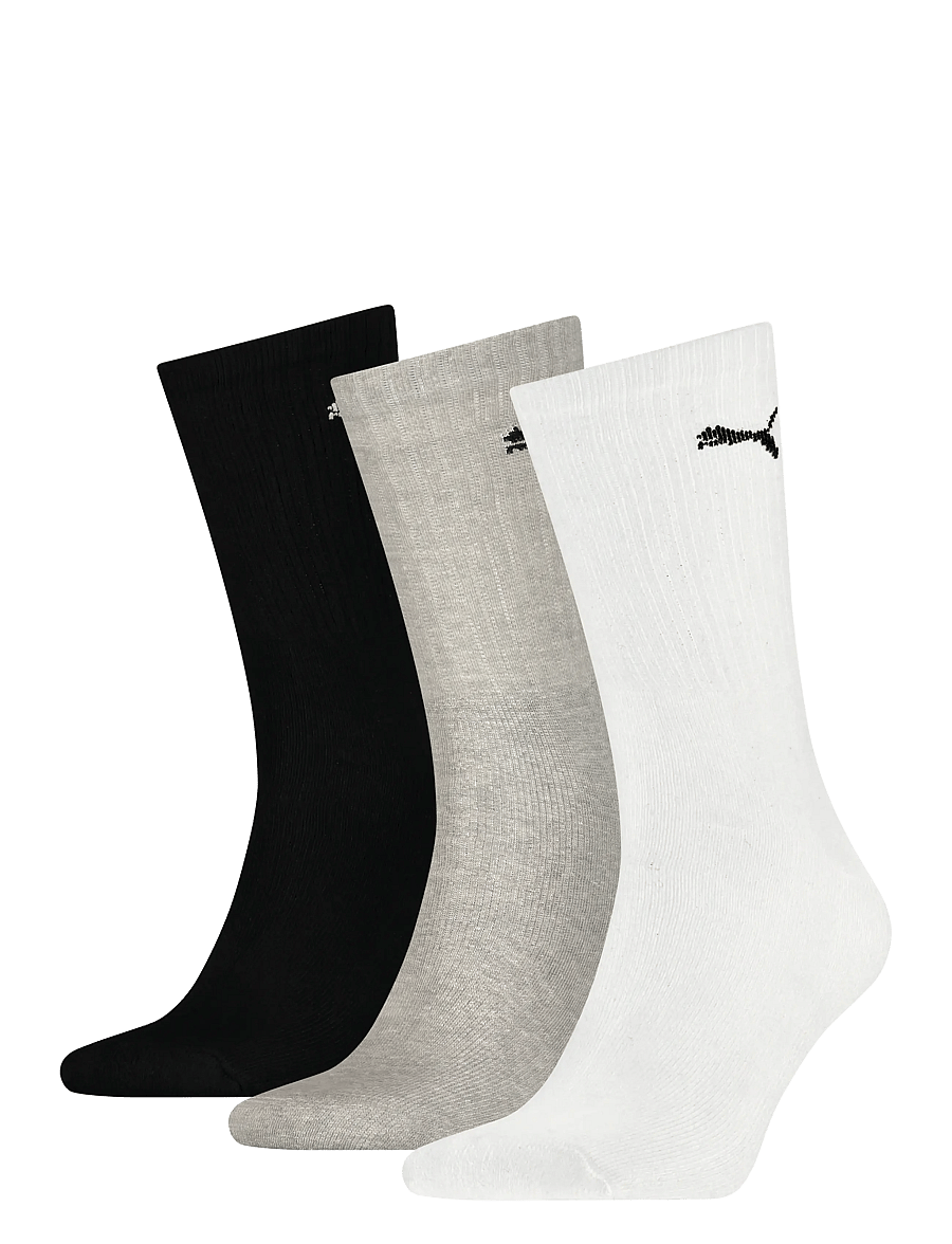 PUMA - PUMA UNISEX LIGHT CREW SOCK 3P - strümpfe - white / grey / black - 0