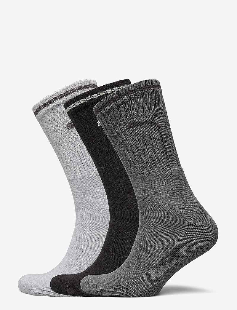 PUMA - PUMA UNISEX STRIPED CREW SOCK 3P - spordisokid - anthracite / grey - 0