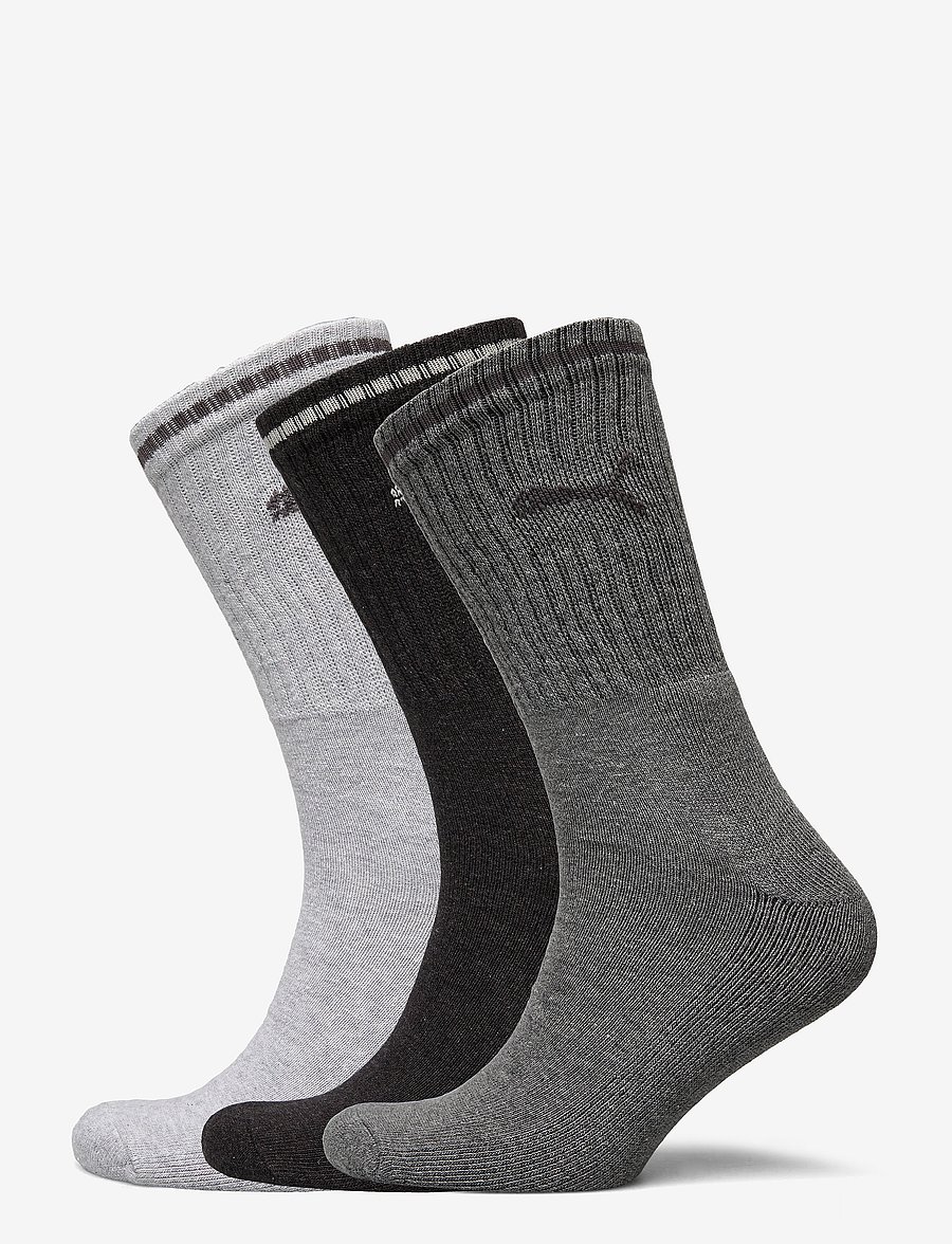 PUMA - PUMA UNISEX STRIPED CREW SOCK 3P - strümpfe - anthracite / grey - 0