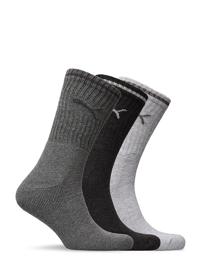 PUMA - PUMA UNISEX STRIPED CREW SOCK 3P - spordisokid - anthracite / grey - 1