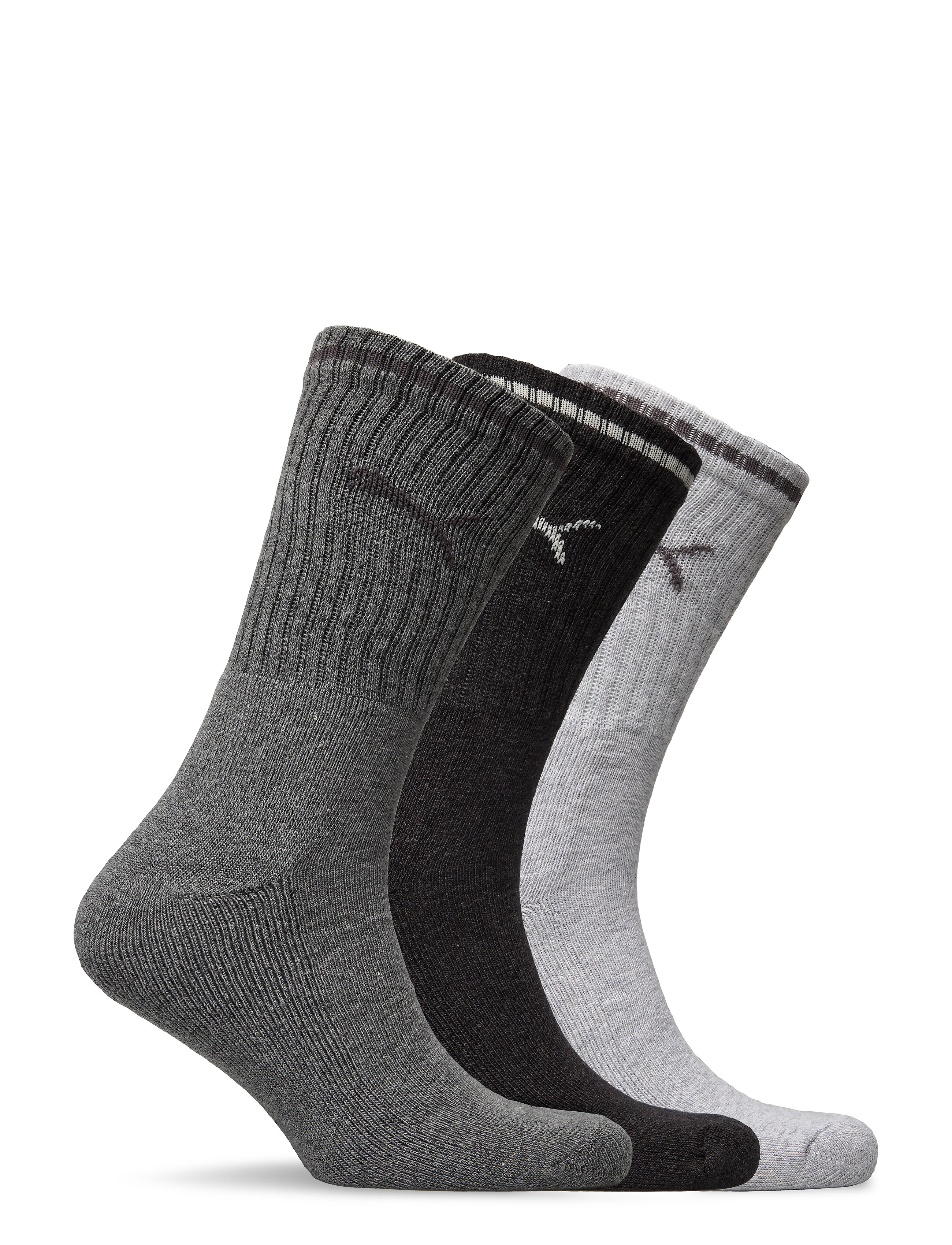 PUMA - PUMA UNISEX STRIPED CREW SOCK 3P - strümpfe - anthracite / grey - 1