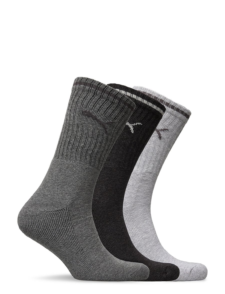 PUMA - PUMA UNISEX STRIPED CREW SOCK 3P - strümpfe - anthracite / grey - 1