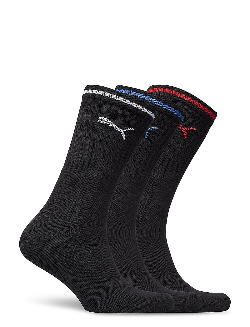 PUMA - PUMA UNISEX STRIPED CREW SOCK 3P - sportstrømper - black - 1