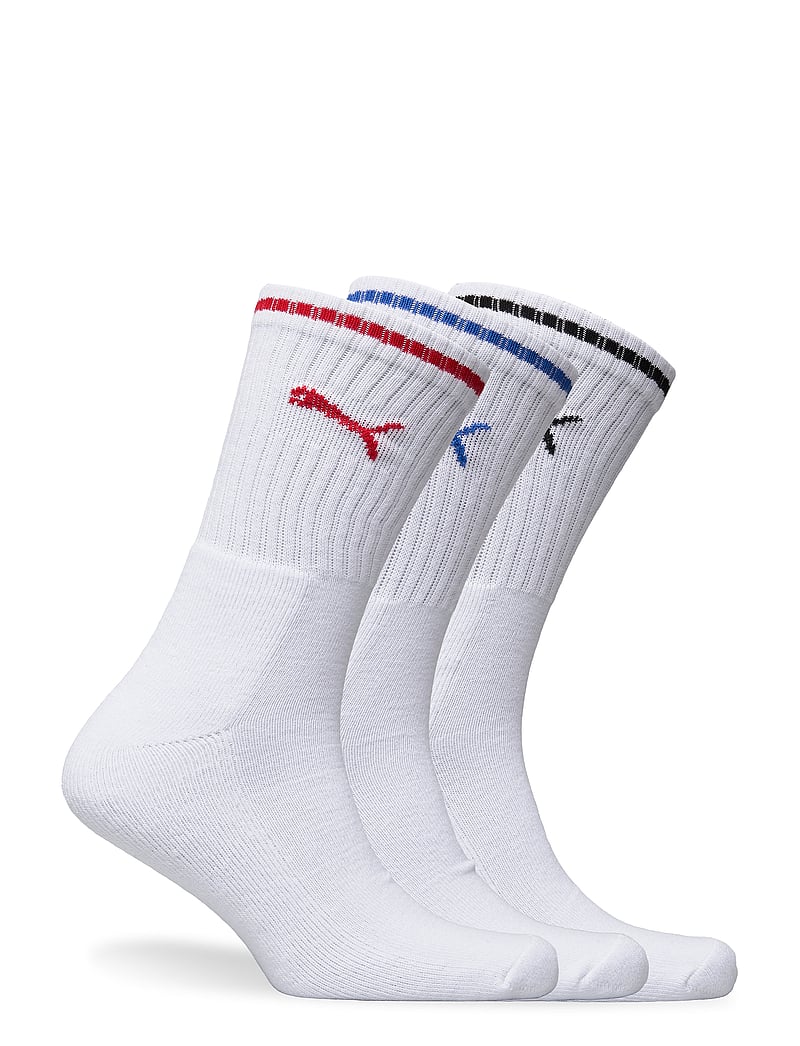 PUMA - PUMA UNISEX STRIPED CREW SOCK 3P - spordisokid - white - 1