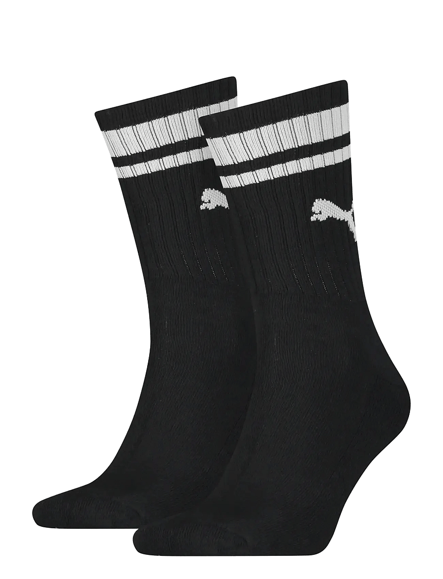 PUMA - PUMA UNISEX HERITAGE CREW SOCK 2P - strümpfe - black - 0