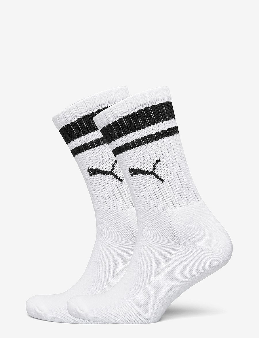 PUMA - PUMA CREW HERITAGE STRIPE 2P UNISEX - sporta zeķes - white - 0