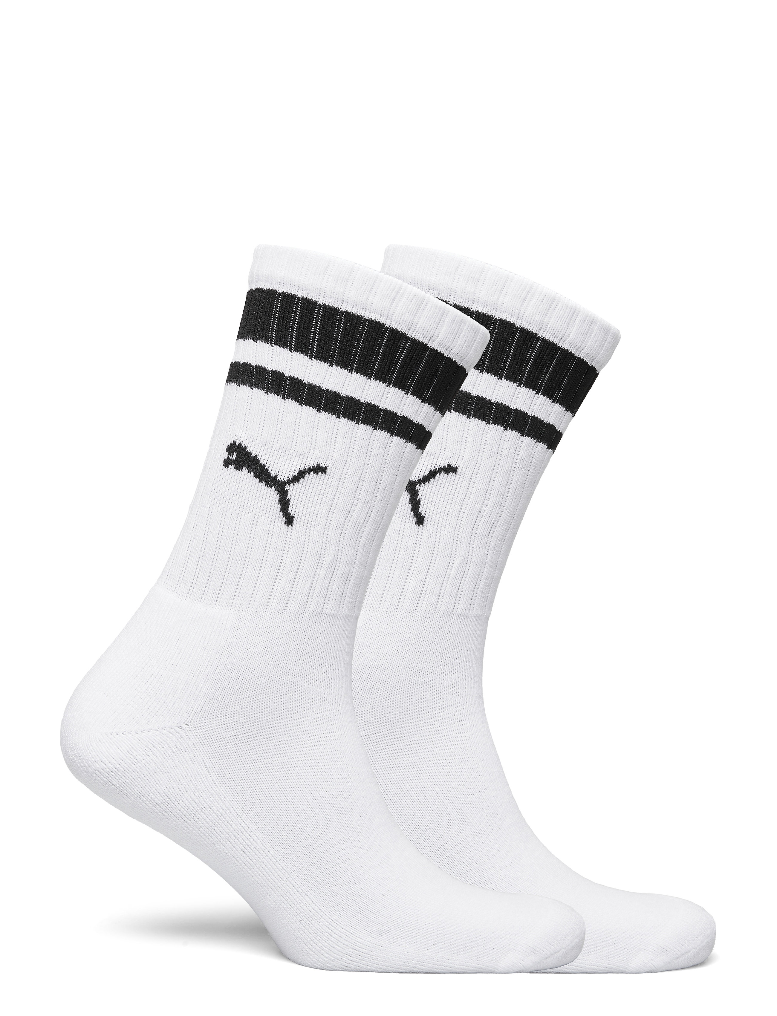 PUMA - PUMA CREW HERITAGE STRIPE 2P UNISEX - sporta zeķes - white - 1