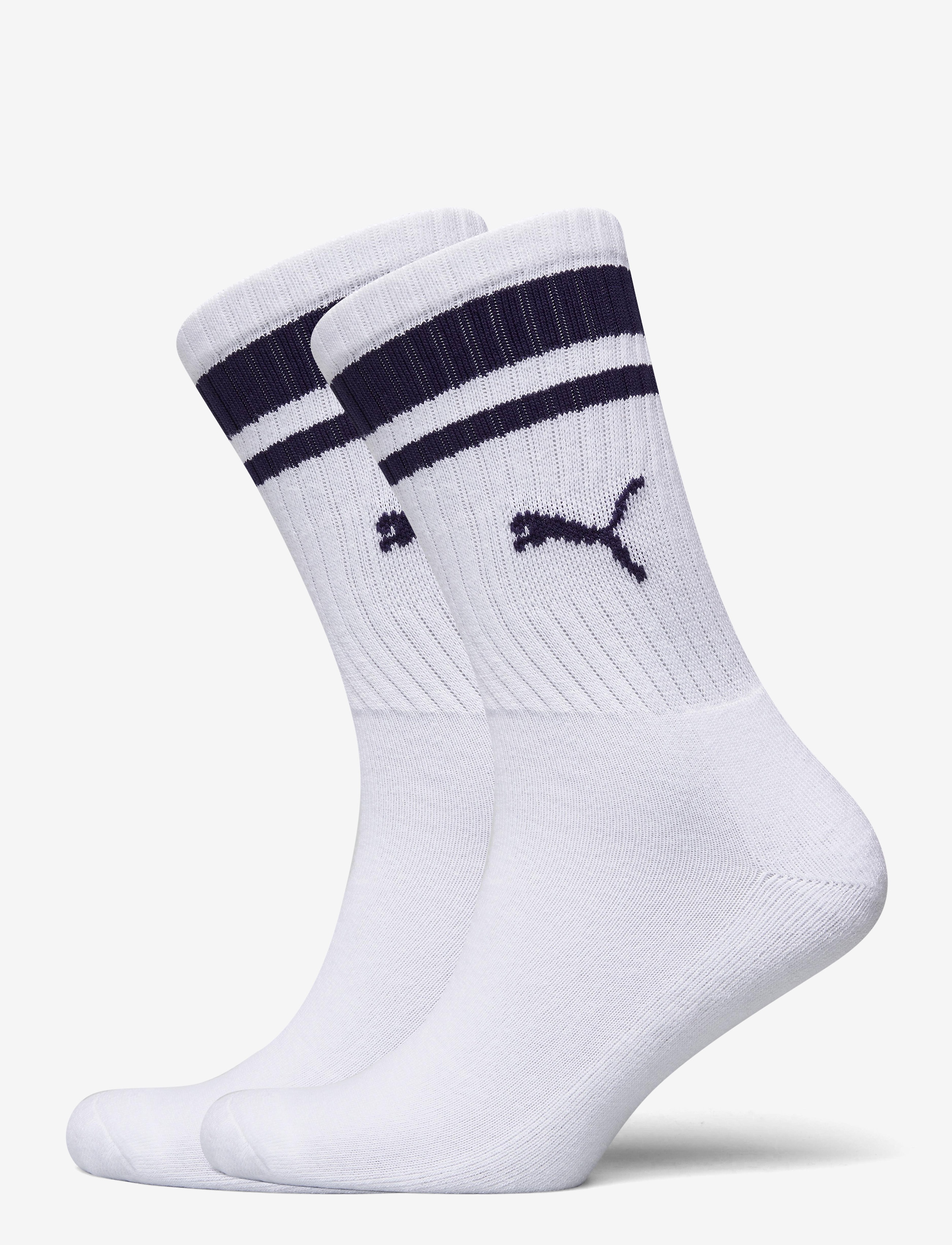 PUMA PUMA CREW HERITAGE STRIPE 2P UNISEX - Underwear - WHITE / BLUE / white