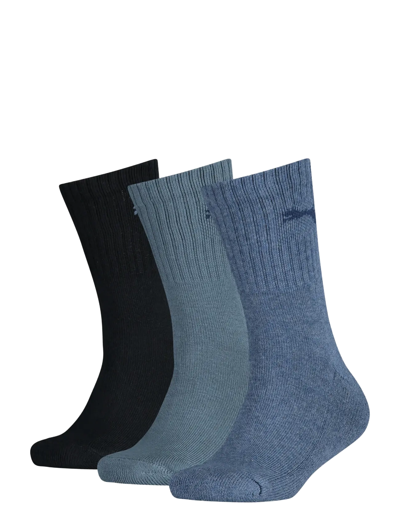PUMA Puma Kids Crew Sock 3P, 35-38, Blue, Sokker & Strømpebukser > Sokker, Børn