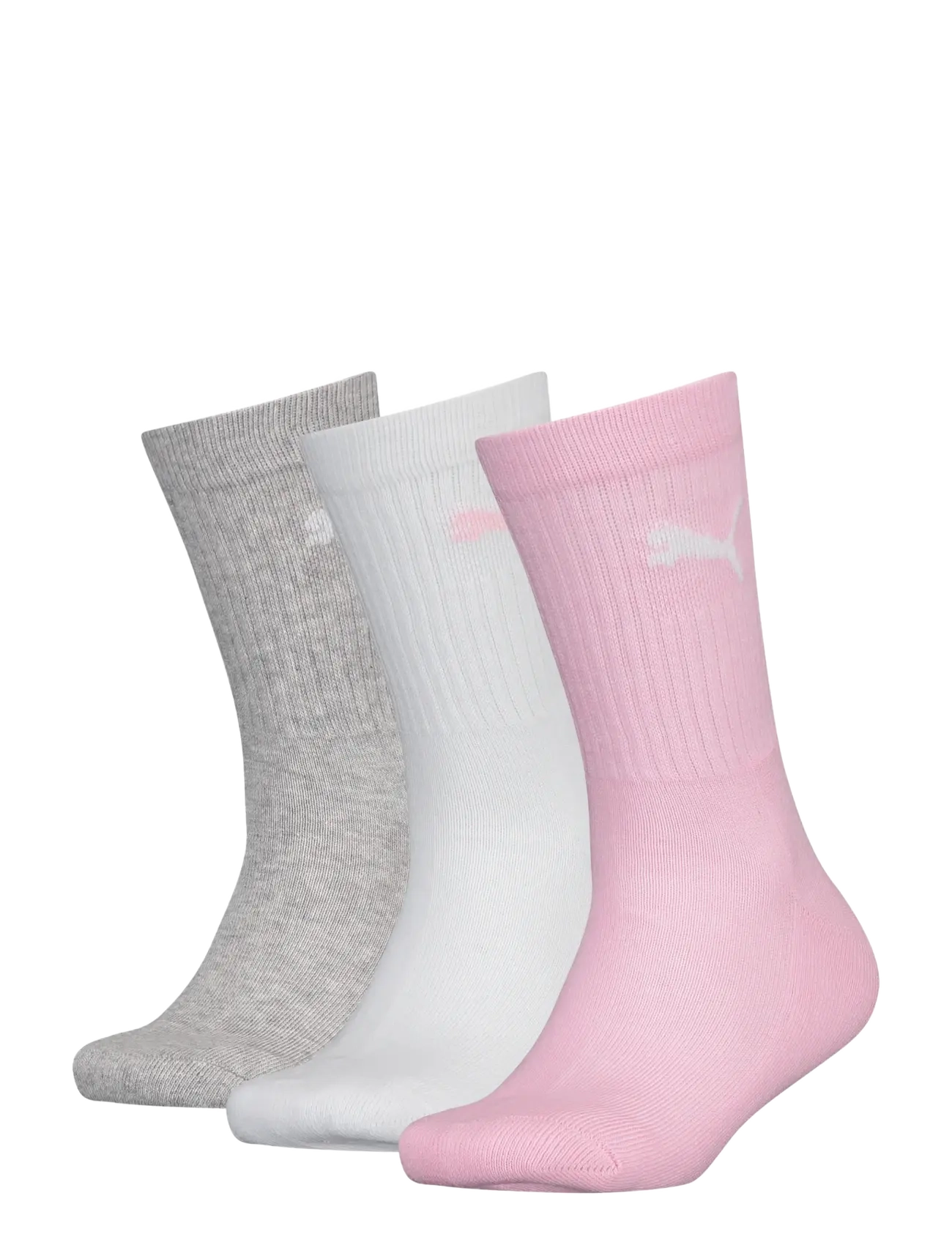 PUMA Puma Kids Crew Sock 3P, 27-30, Pink, Sokker & Strømpebukser > Sokker, Børn