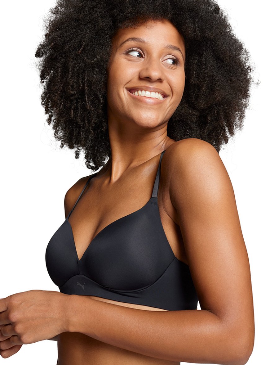 PUMA - PUMA WOMEN SOFT PADDED BRA 1P - matala tuki - black - 4