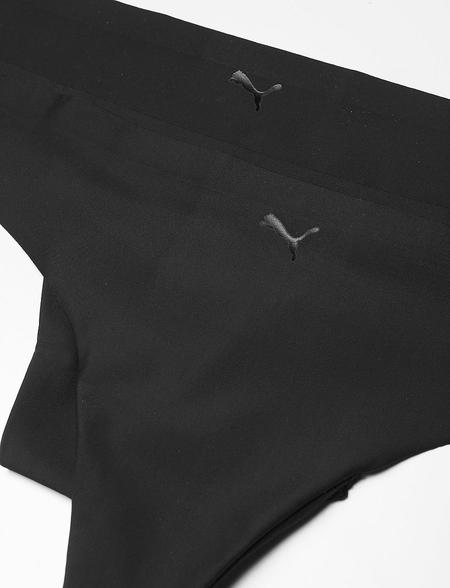 PUMA - PUMA WOMEN SEAMLESS STRING 2P PACK - unterwäsche & socken - black - 4