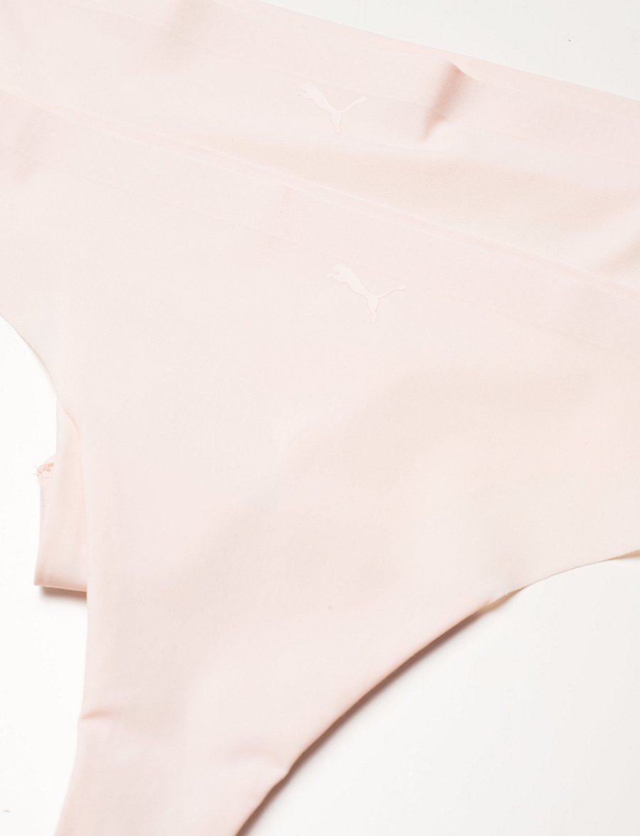 PUMA - PUMA WOMEN SEAMLESS STRING 2P PACK - aluspesu ja sokid - rose dust - 4