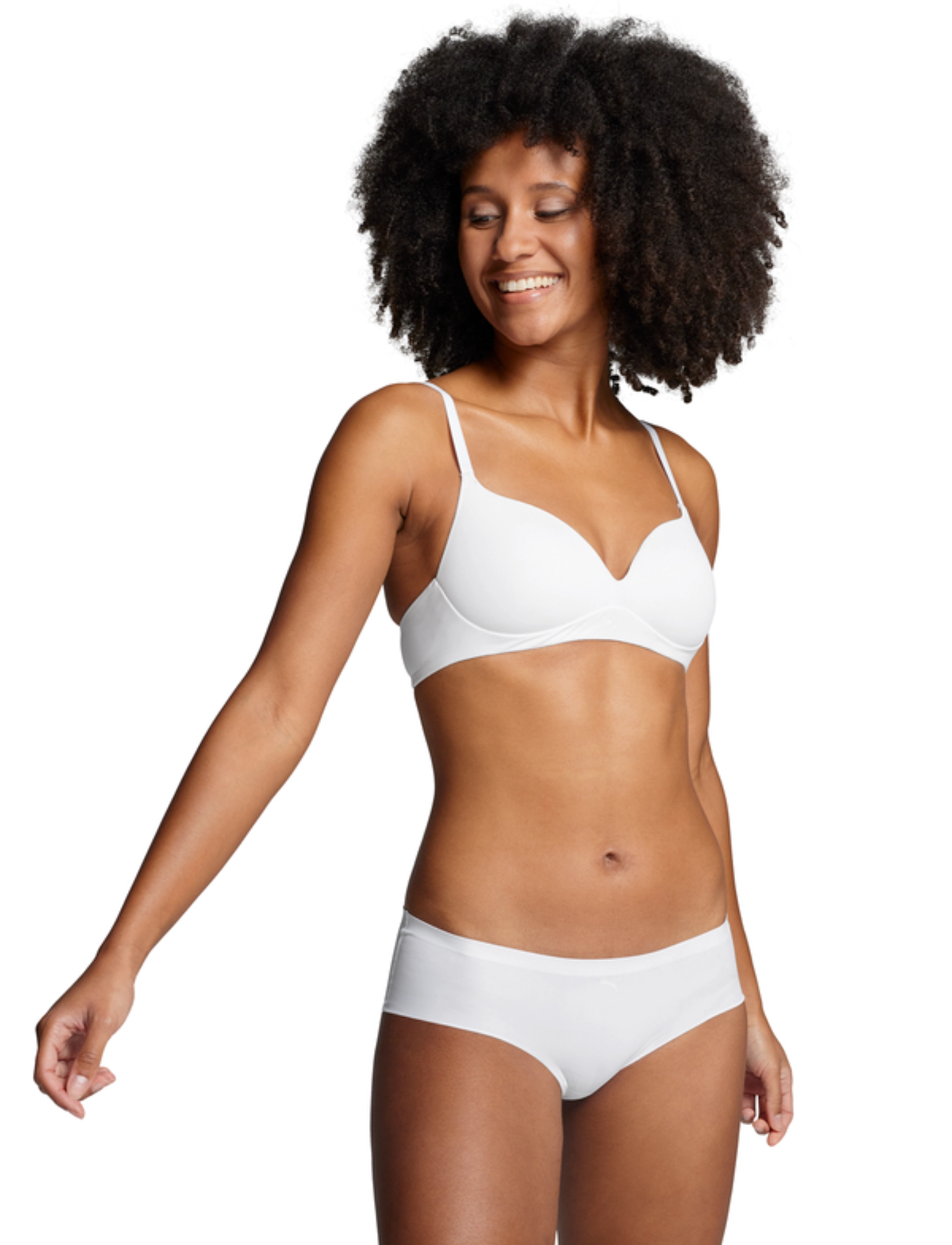 PUMA PUMA WOMEN SEAMLESS HIPSTER 2P PACK - Slips - WHITE / white