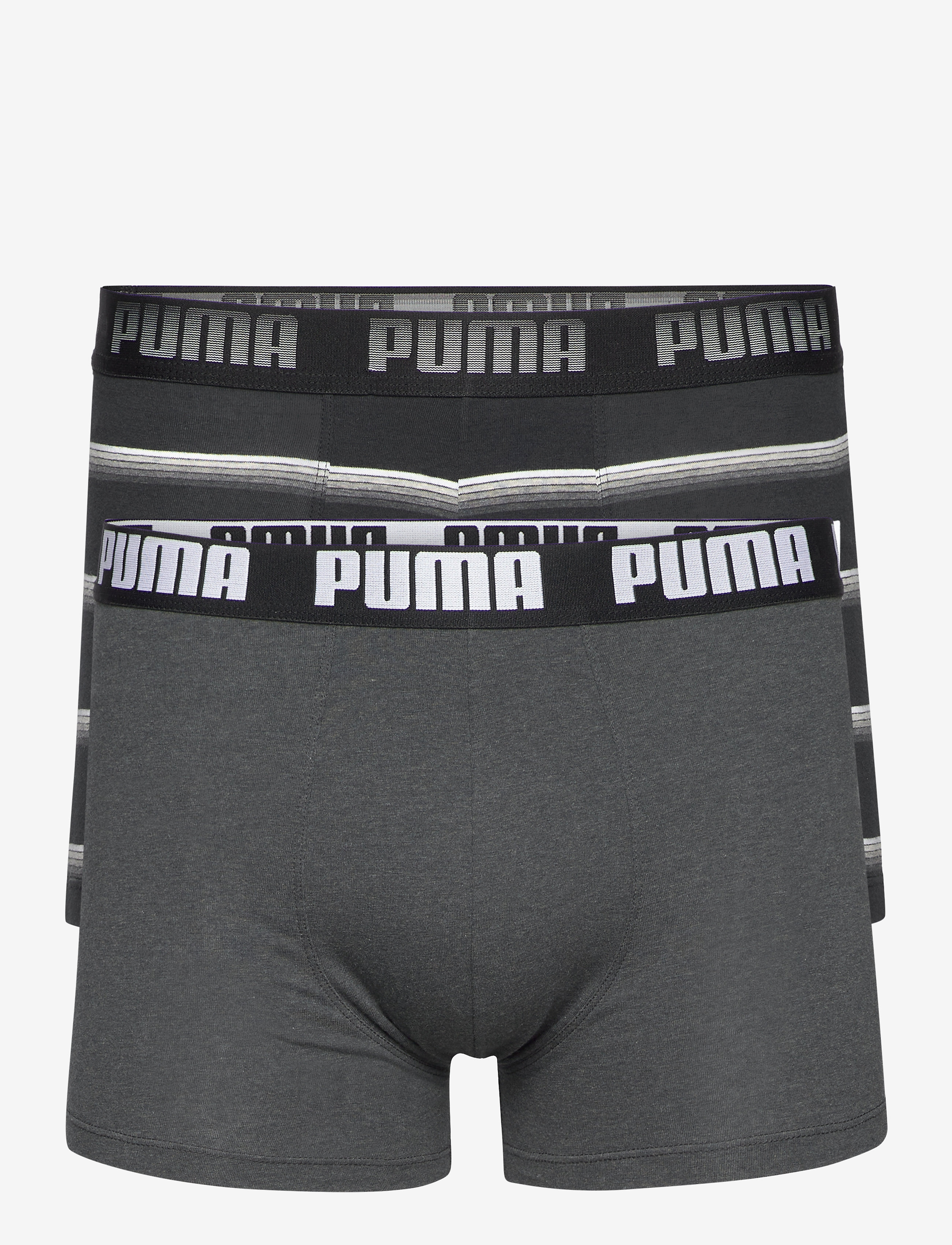 PUMA - PUMA MEN GRADIENT STRIPE BOXER 2P - black / grey melange - 1
