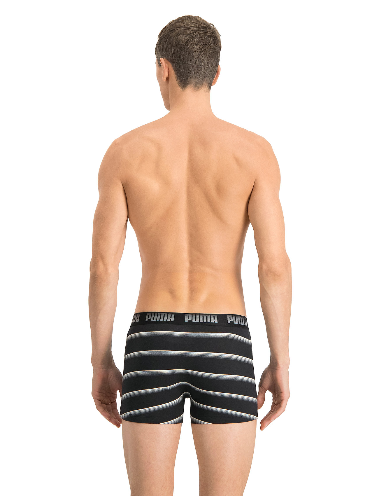 PUMA - PUMA MEN GRADIENT STRIPE BOXER 2P - black / grey melange - 3