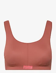 PUMA - PUMA WOMEN SPORTY PADDED TOP 1P - sport bras: low - brown - 0