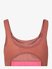 PUMA - PUMA WOMEN SPORTY PADDED TOP 1P - sport bras: low - brown - 1
