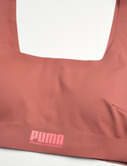 PUMA - PUMA WOMEN SPORTY PADDED TOP 1P - sportinės liemenėlės: lengvai prilaikančios - brown - 3