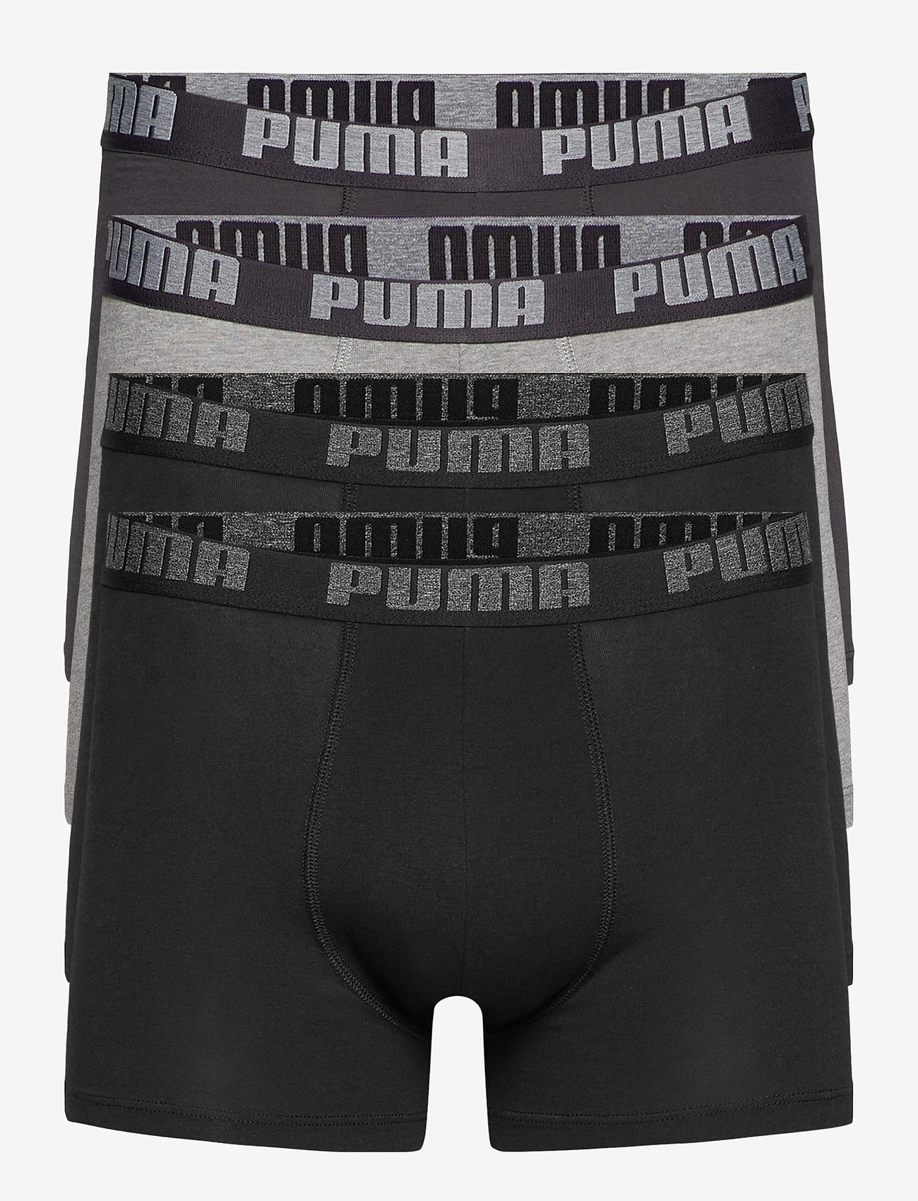 PUMA - PUMA BASIC BOXER 4P ECOM - black / grey melange - 0