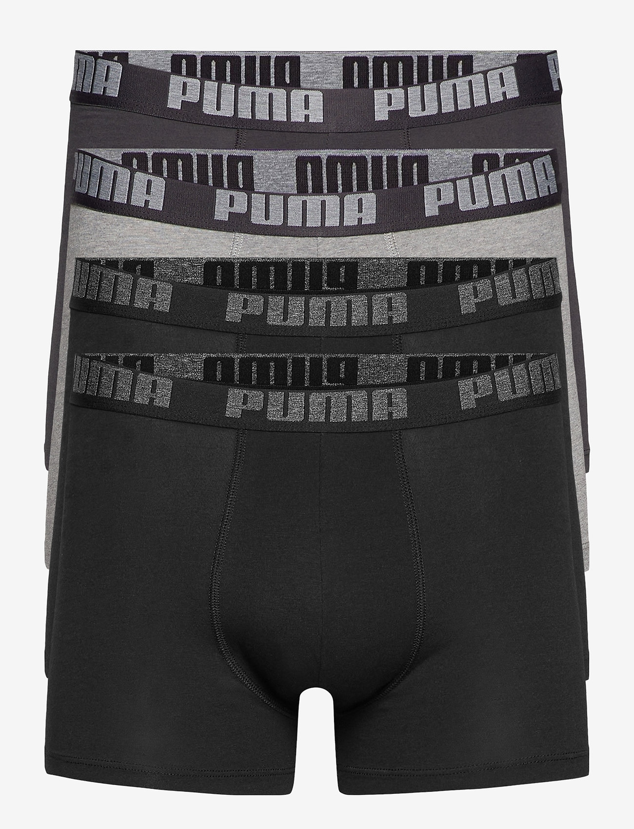 PUMA - PUMA BASIC BOXER 4P ECOM - boxer briefs - black / grey melange - 0