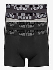 PUMA - PUMA BASIC BOXER 4P ECOM - boxer briefs - black / grey melange - 0