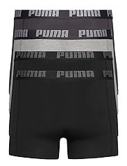 PUMA - PUMA BASIC BOXER 4P ECOM - apakšveļas multipaka - black / grey melange - 1