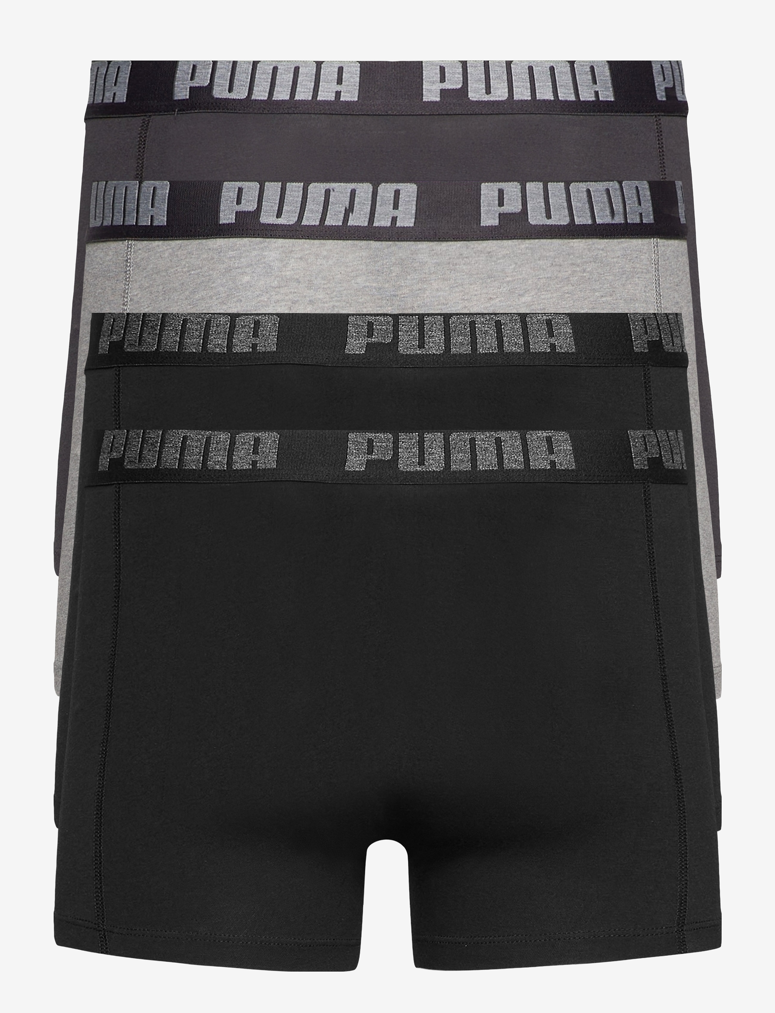 PUMA - PUMA BASIC BOXER 4P ECOM - black / grey melange - 1