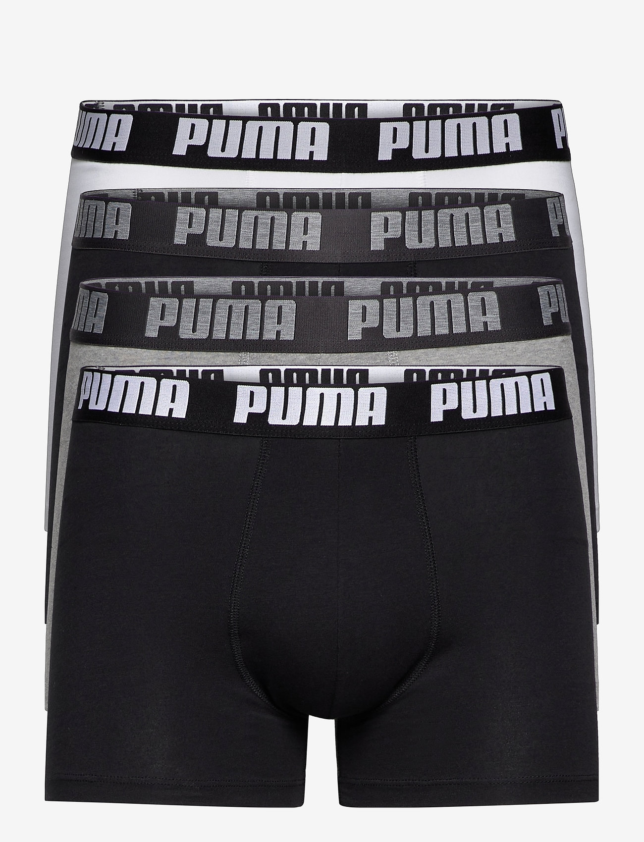 PUMA - PUMA BASIC BOXER 4P ECOM - white / grey melange - 0