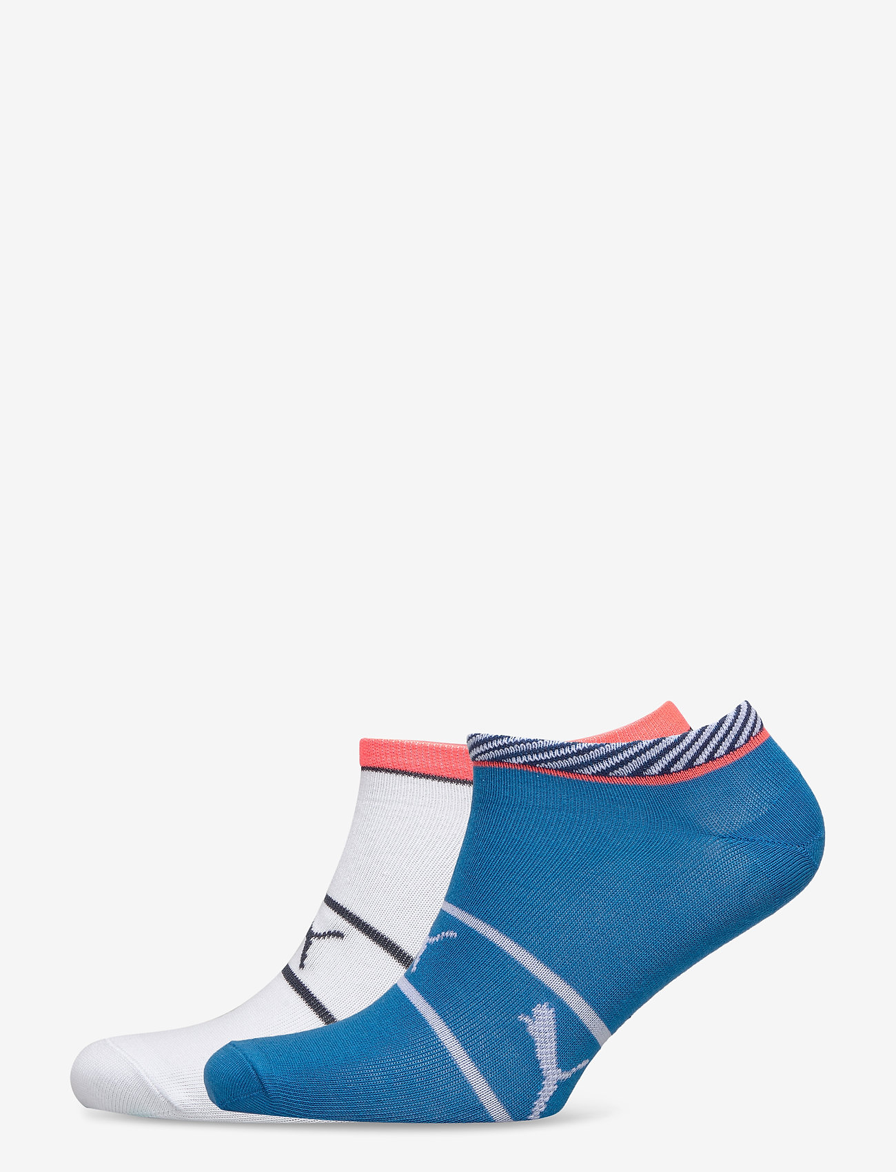 PUMA BOYS SNEAKER 2P STRIPE - BLUE / RED