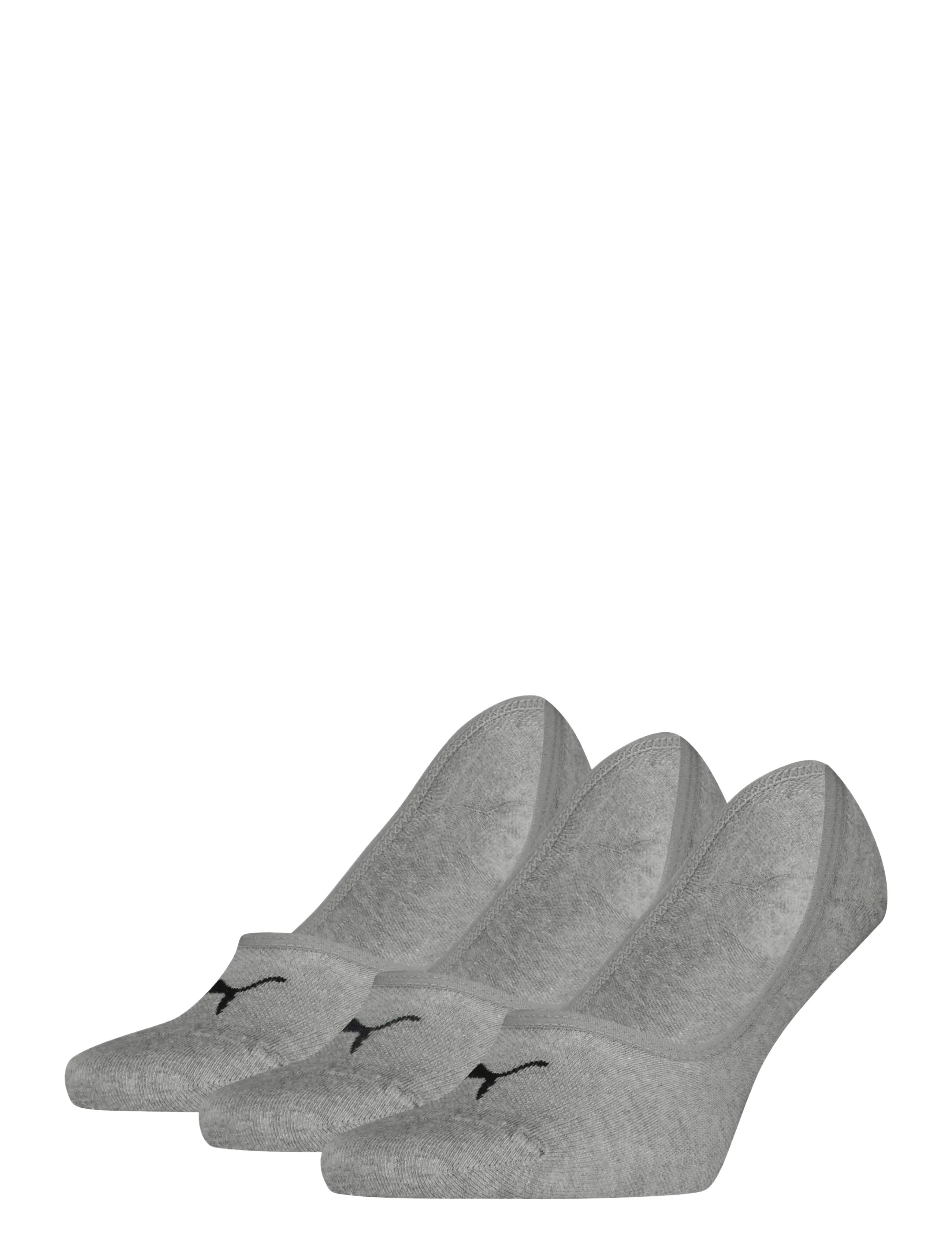 PUMA Puma Unisex Footie 3P, 39-42, Grey, Sokker > Ankelstrømper, Herre