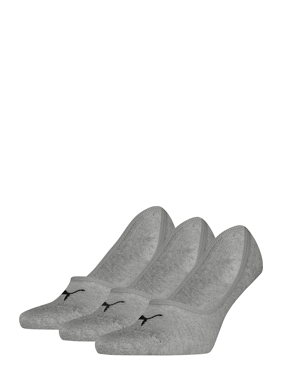 PUMA - PUMA UNISEX FOOTIE 3P - sport socks - middle grey melange - 0