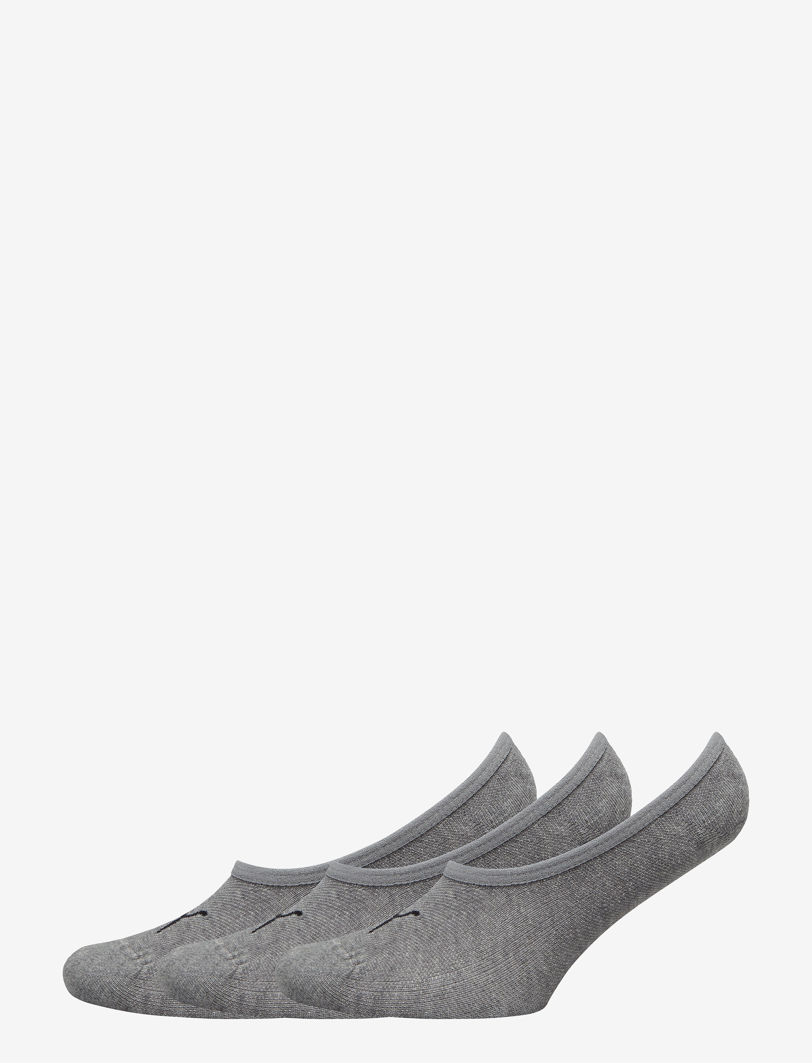 PUMA PUMA UNISEX FOOTIE 3P - Strømper - MIDDLE GREY MELANGE / grey