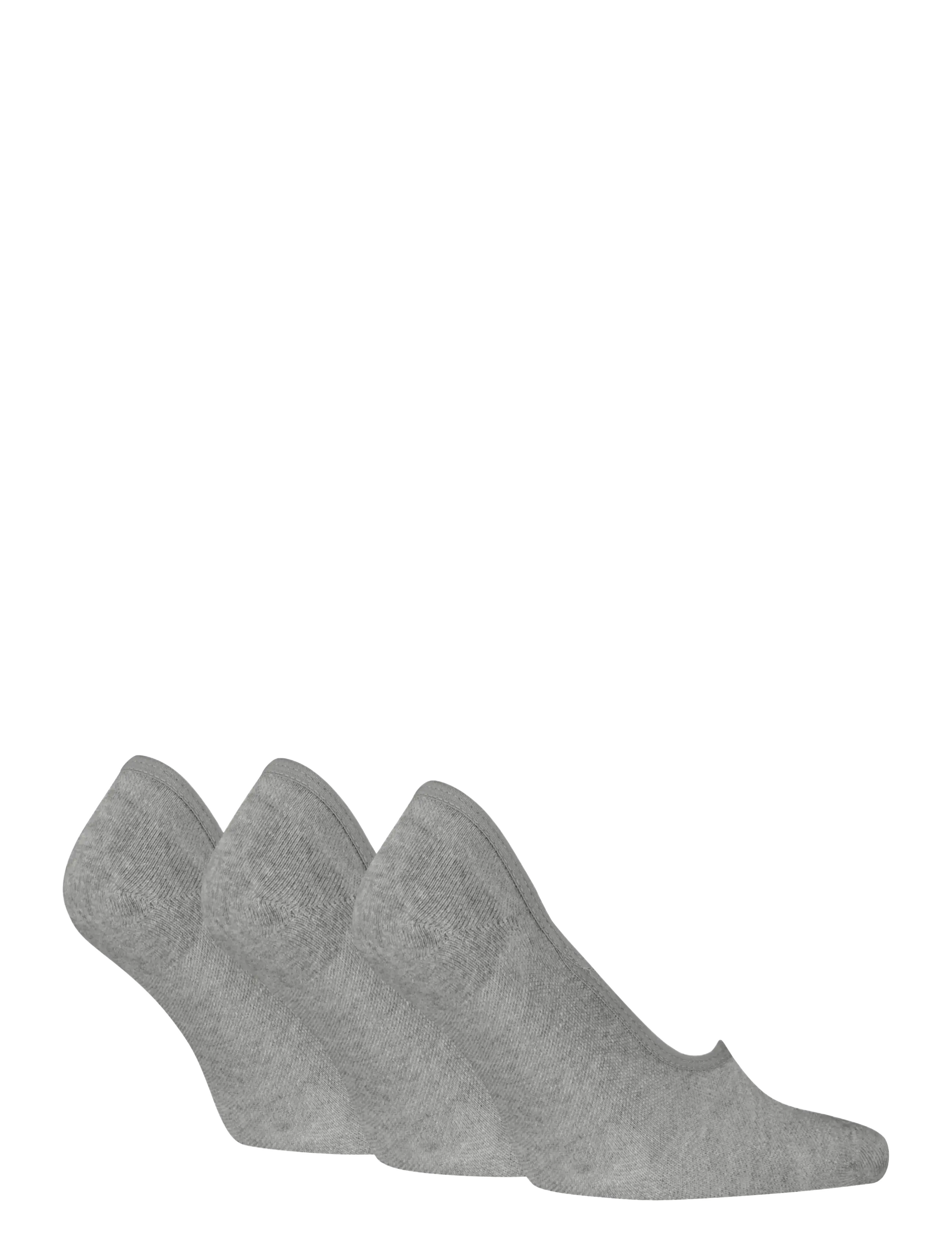 PUMA - PUMA UNISEX FOOTIE 3P - chaussettes de sport - middle grey melange - 1