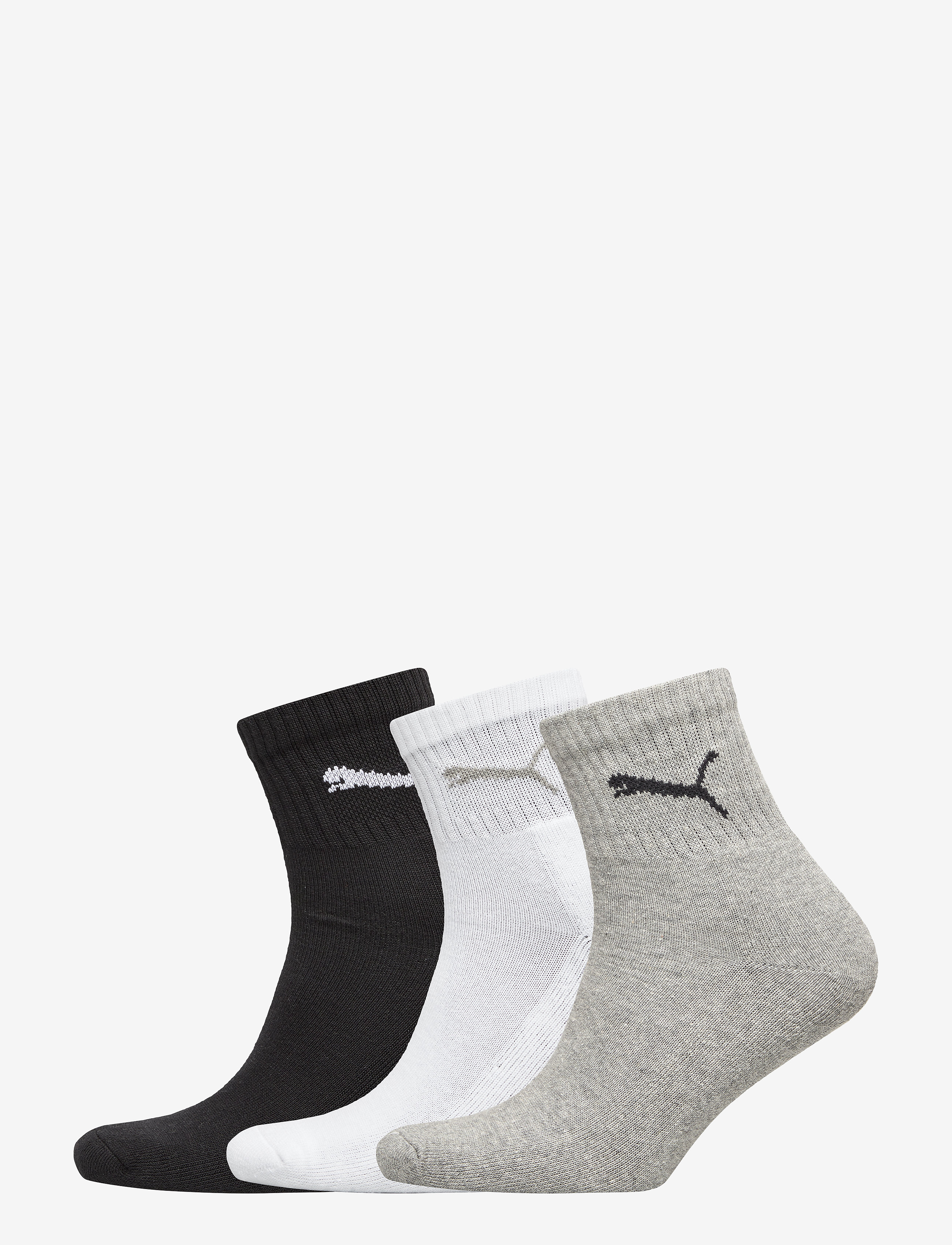 PUMA PUMA SHORT CREW 3P UNISEX - Underkläder - GREY/WHITE/BLACK / grey