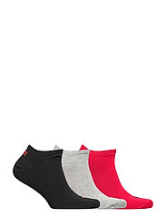 PUMA - PUMA UNISEX SNEAKER PLAIN 3P - chaussette de cheville - black/red - 1