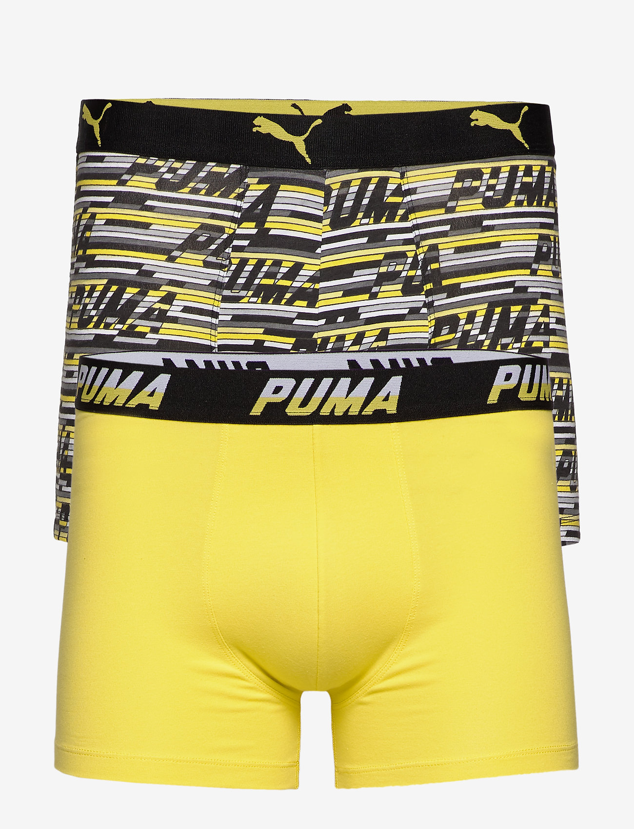 PUMA - PUMA LOGO AOP BOXER 2P - yellow / grey melange - 0