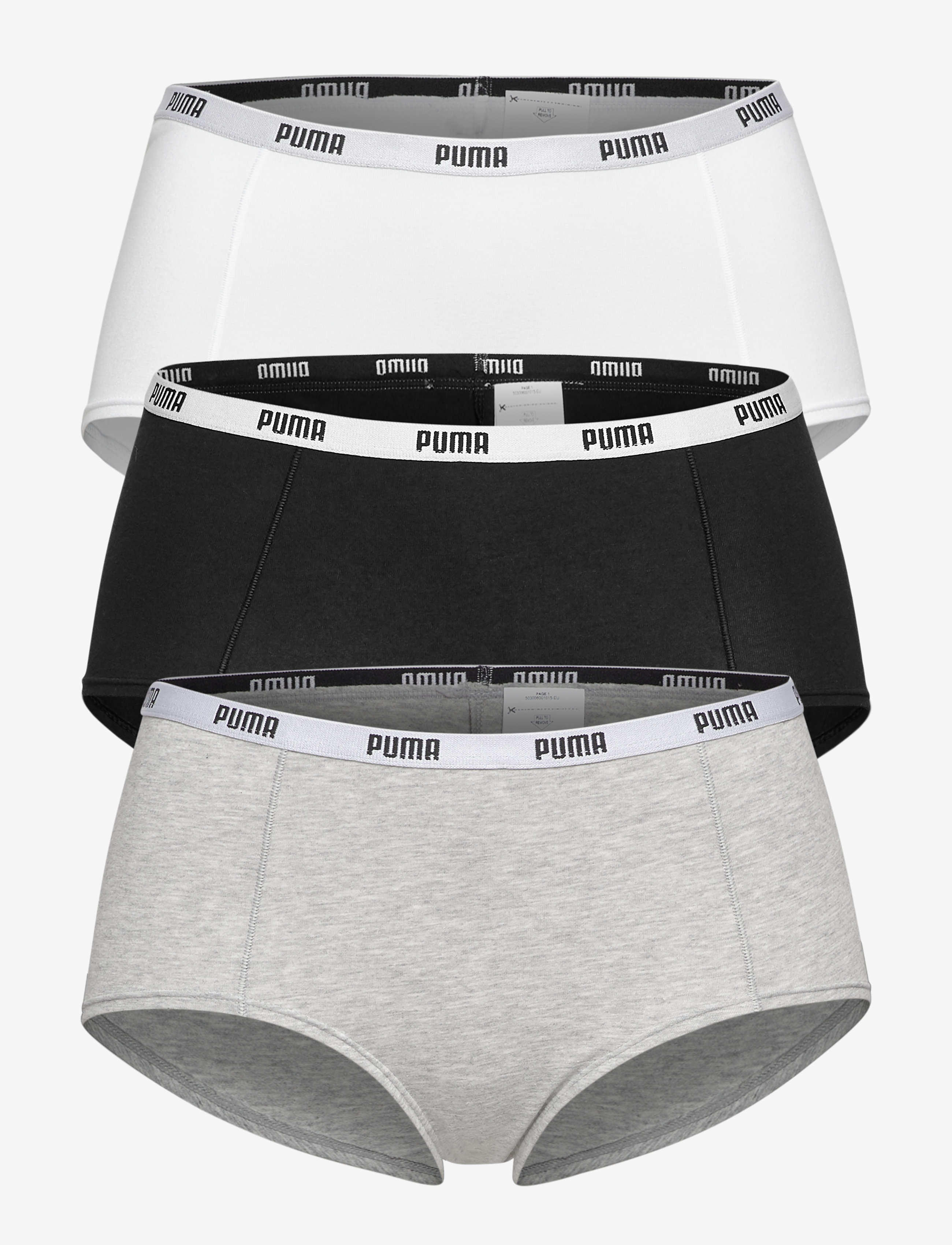 PUMA PUMA MINI SHORT 3P PACK - Trusser - WHITE / GREY / BLACK / grey