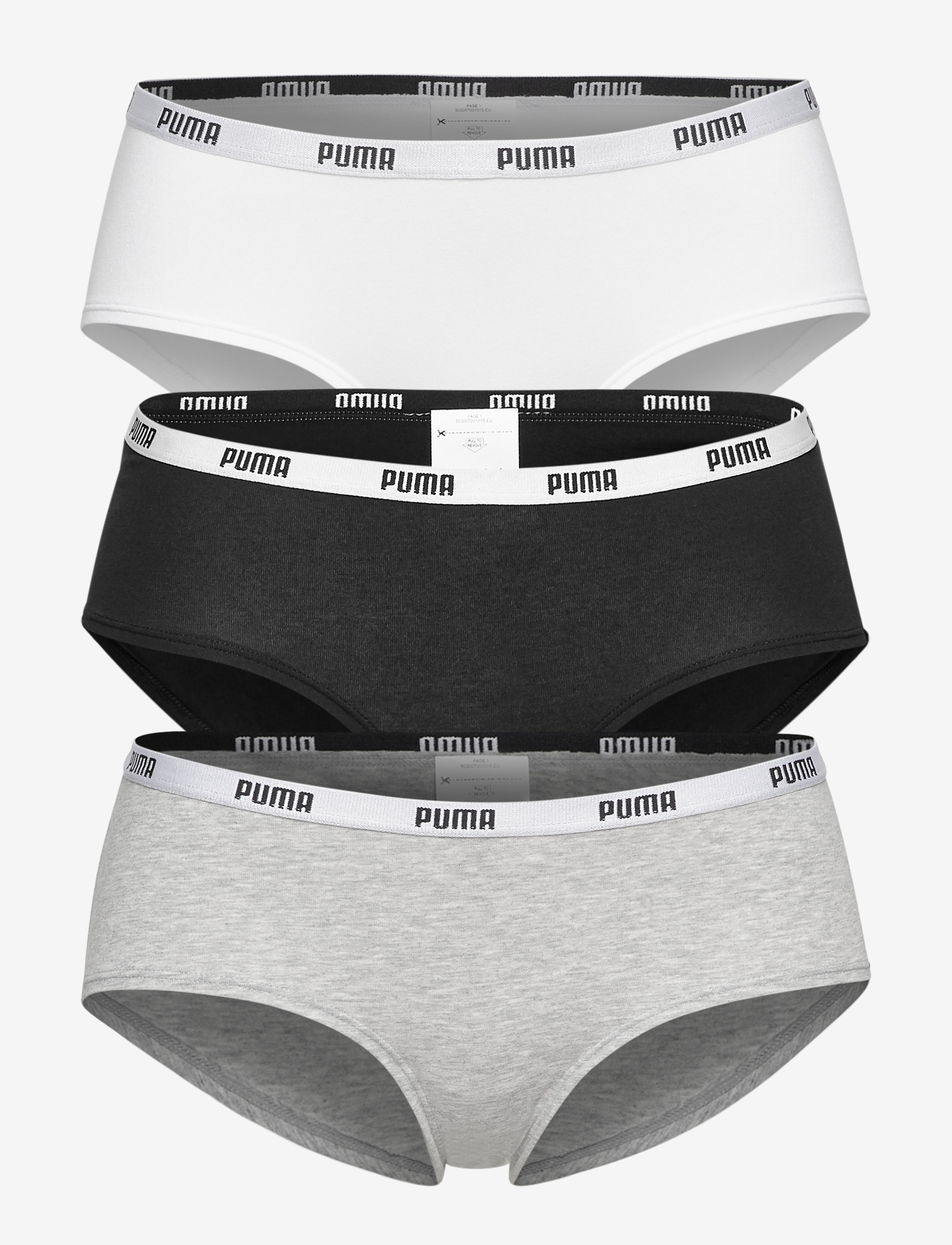 PUMA HIPSTER 3P PACK - WHITE / GREY / BLACK