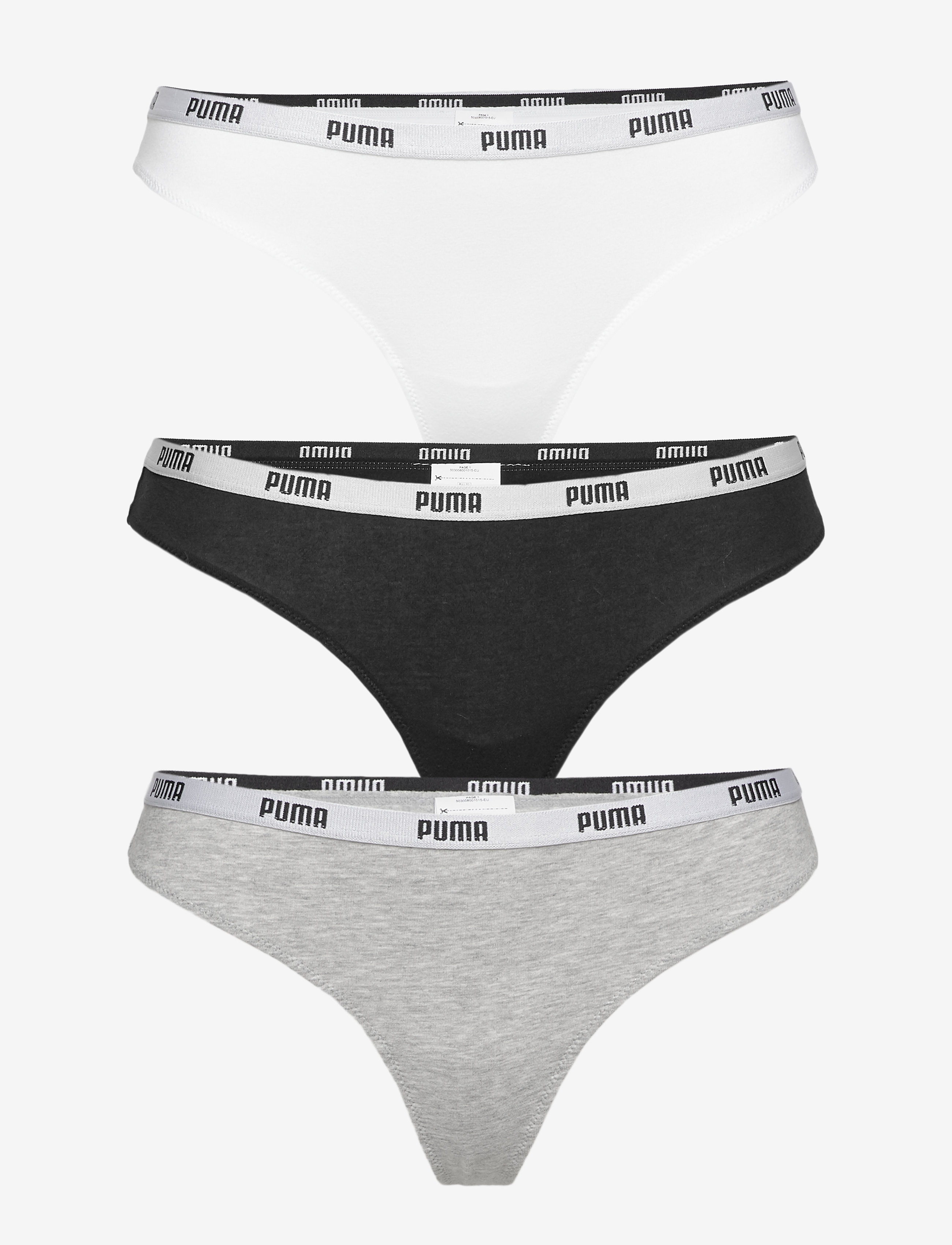 PUMA PUMA STRING 3P PACK - Trusser - WHITE / GREY / BLACK / grey