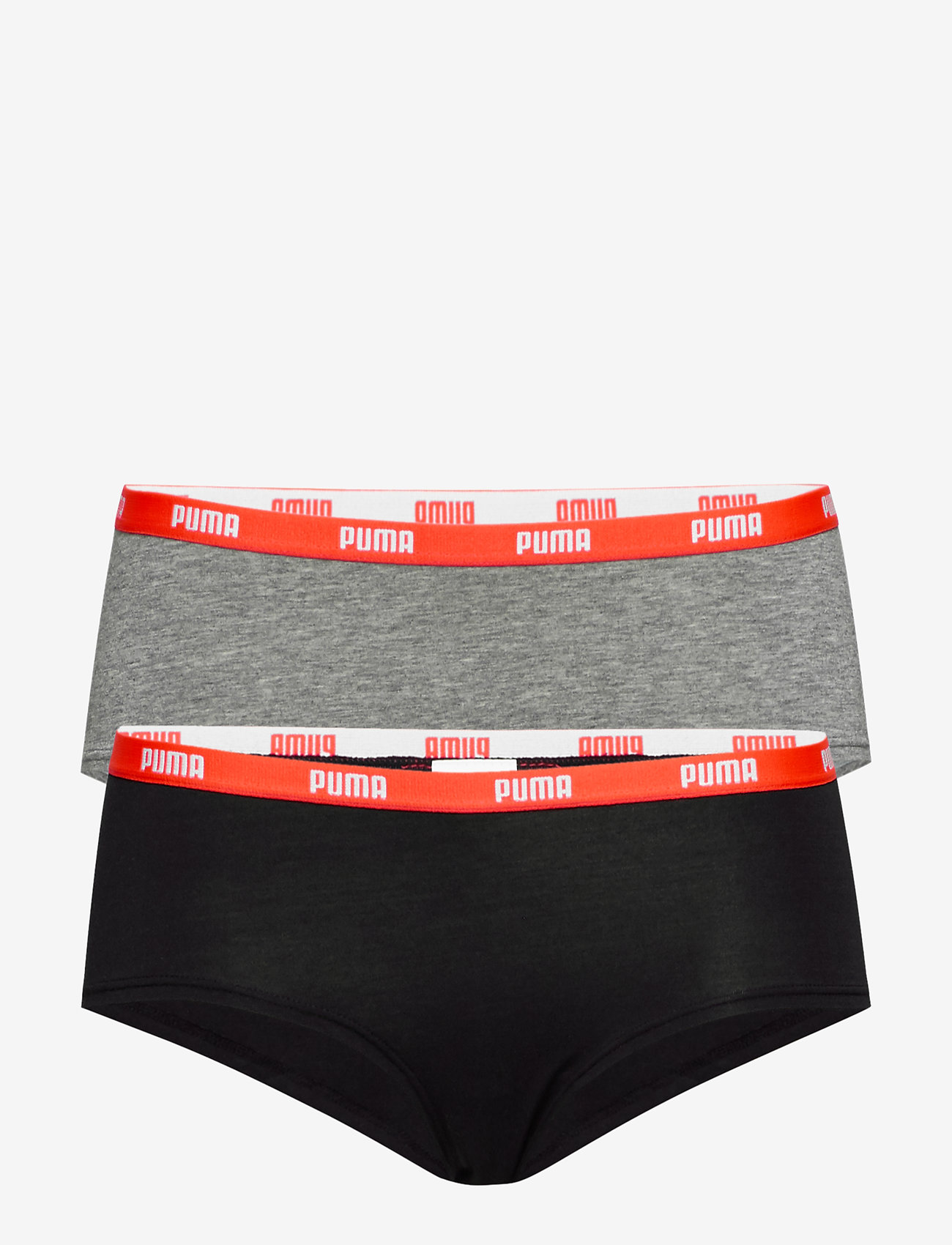 GREY MELANGE / NEON RED
