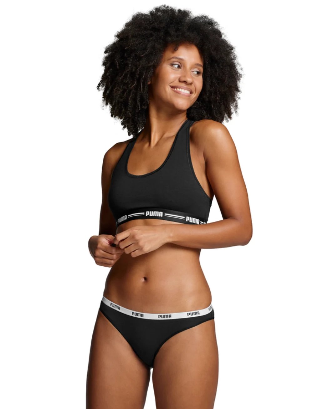 PUMA - PUMA WOMEN BIKINI 2P HANG - underkläder - black - 2