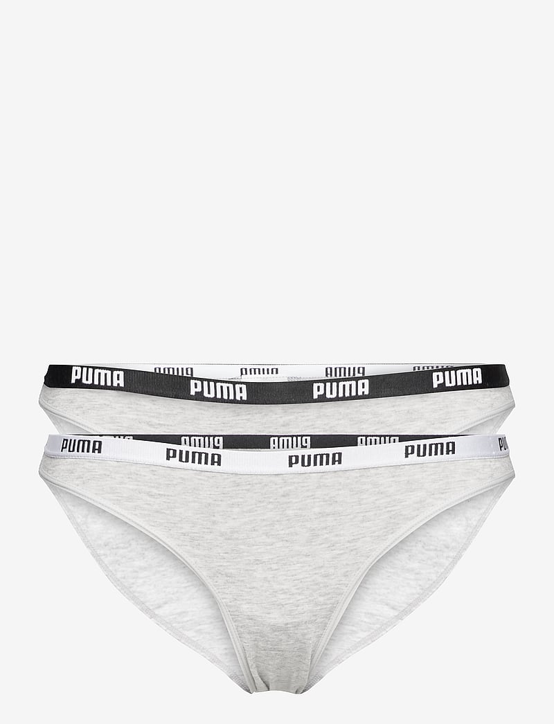 PUMA - PUMA WOMEN BIKINI 2P HANG - undertøj - grey / grey - 1