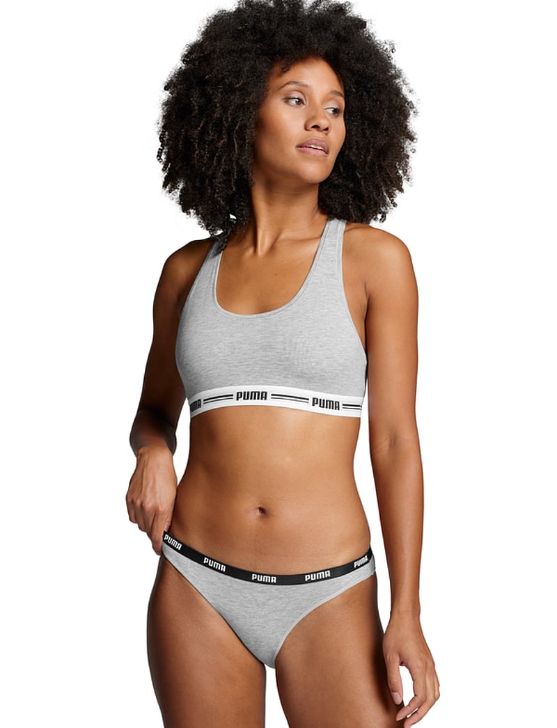 PUMA - PUMA WOMEN BIKINI 2P HANG - undertøj - grey / grey - 2